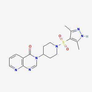 3-(1-((3,5-dimethyl-1H-pyrazol-4-yl)sulfonyl)piperidin-4-yl)pyrido[2,3-d]pyrimidin-4(3H)-one
