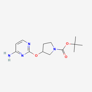 molecular formula C13H20N4O3 B2378086 Tert-butyl 3-(4-aminopyrimidin-2-yl)oxypyrrolidine-1-carboxylate CAS No. 898828-80-3