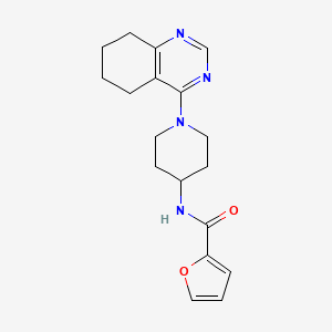 molecular formula C18H22N4O2 B2378113 N-(1-(5,6,7,8-tetrahydroquinazolin-4-yl)piperidin-4-yl)furan-2-carboxamide CAS No. 2034409-67-9