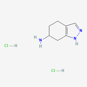 molecular formula C7H13Cl2N3 B2378118 4,5,6,7-tetrahydro-2H-indazol-6-amine dihydrochloride CAS No. 74197-26-5