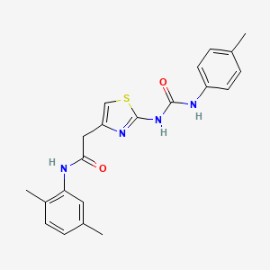 N-(2,5-dimethylphenyl)-2-(2-(3-(p-tolyl)ureido)thiazol-4-yl)acetamide
