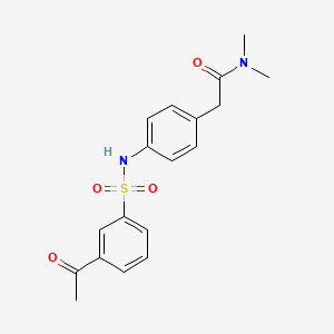 2-(4-(3-acetylphenylsulfonamido)phenyl)-N,N-dimethylacetamide