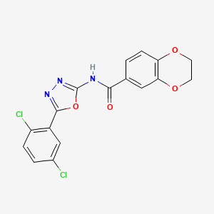 N-[5-(2,5-dichlorophenyl)-1,3,4-oxadiazol-2-yl]-2,3-dihydro-1,4-benzodioxine-6-carboxamide