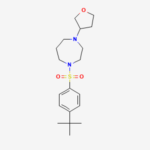 molecular formula C19H30N2O3S B2378142 1-((4-(Tert-butyl)phenyl)sulfonyl)-4-(tetrahydrofuran-3-yl)-1,4-diazepane CAS No. 2320889-29-8