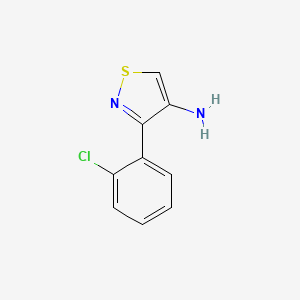 molecular formula C9H7ClN2S B2378145 3-(2-Chlorophenyl)-1,2-thiazol-4-amine CAS No. 1466272-33-2