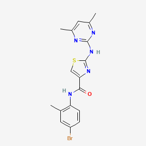 molecular formula C17H16BrN5OS B2378149 N-(4-bromo-2-methylphenyl)-2-[(4,6-dimethylpyrimidin-2-yl)amino]-1,3-thiazole-4-carboxamide CAS No. 1396749-24-8