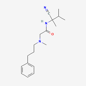 molecular formula C18H27N3O B2378180 N-(1-cyano-1,2-dimethylpropyl)-2-[methyl(3-phenylpropyl)amino]acetamide CAS No. 1181525-37-0