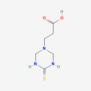 molecular formula C6H11N3O2S B2378205 3-(4-Thioxo-[1,3,5]triazinan-1-yl)-propionic acid CAS No. 84982-67-2