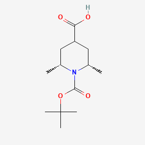 molecular formula C13H23NO4 B2378207 (2R,4R,6S)-1-[(tert-butoxy)carbonyl]-2,6-dimethylpiperidine-4-carboxylic acid CAS No. 2059917-37-0