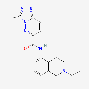 molecular formula C18H20N6O B2378224 N-(2-ethyl-1,2,3,4-tetrahydroisoquinolin-5-yl)-3-methyl-[1,2,4]triazolo[4,3-b]pyridazine-6-carboxamide CAS No. 2415621-70-2