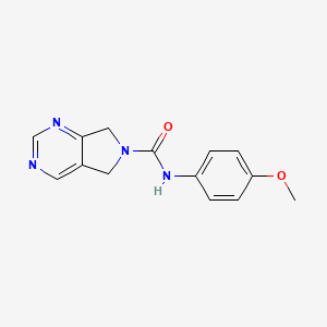 molecular formula C14H14N4O2 B2378242 N-(4-methoxyphenyl)-5H,6H,7H-pyrrolo[3,4-d]pyrimidine-6-carboxamide CAS No. 1706331-74-9