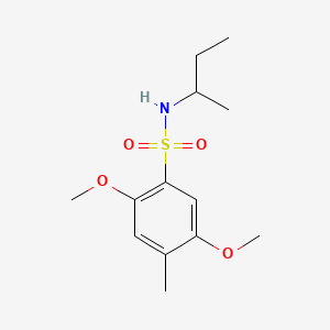 molecular formula C13H21NO4S B2378253 N-(sec-butyl)-2,5-dimethoxy-4-methylbenzenesulfonamide CAS No. 886124-36-3