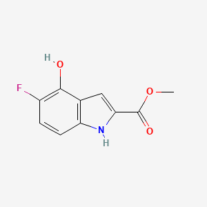 molecular formula C10H8FNO3 B2378262 methyl 5-fluoro-4-hydroxy-1H-indole-2-carboxylate CAS No. 2092472-39-2