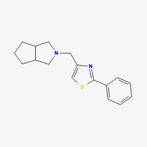 B2378283 4-(3,3a,4,5,6,6a-Hexahydro-1H-cyclopenta[c]pyrrol-2-ylmethyl)-2-phenyl-1,3-thiazole CAS No. 2324589-66-2