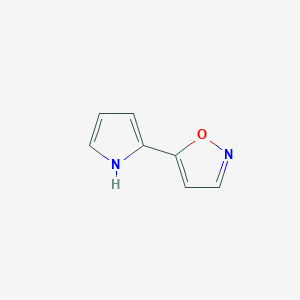 molecular formula C7H6N2O B2378290 5-(1H-pyrrol-2-yl)isoxazole CAS No. 855742-05-1