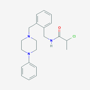 2-Chloro-N-[[2-[(4-phenylpiperazin-1-yl)methyl]phenyl]methyl]propanamide
