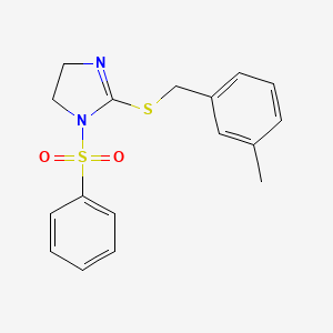1-(Benzenesulfonyl)-2-[(3-methylphenyl)methylsulfanyl]-4,5-dihydroimidazole