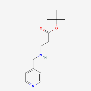molecular formula C13H20N2O2 B2378314 tert-butyl 3-{[(pyridin-4-yl)methyl]amino}propanoate CAS No. 1221341-29-2