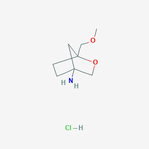 1-(Methoxymethyl)-2-oxabicyclo[2.2.1]heptan-4-amine;hydrochloride