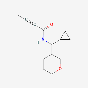 N-[Cyclopropyl(oxan-3-yl)methyl]but-2-ynamide