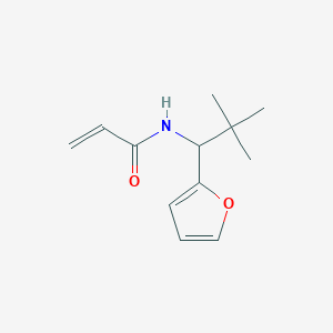 molecular formula C12H17NO2 B2378321 N-[1-(Furan-2-yl)-2,2-dimethylpropyl]prop-2-enamide CAS No. 2308273-02-9
