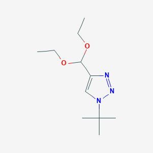 molecular formula C11H21N3O2 B2378346 1-(tert-Butyl)-4-(diethoxymethyl)-1H-1,2,3-triazole CAS No. 1257633-67-2