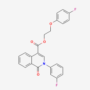 molecular formula C24H17F2NO4 B2378374 2-(4-Fluorophenoxy)ethyl 2-(3-fluorophenyl)-1-oxo-1,2-dihydroisoquinoline-4-carboxylate CAS No. 1030096-25-3