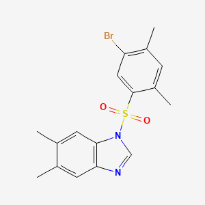 molecular formula C17H17BrN2O2S B2378379 1-(5-Bromo-2,4-dimethylphenyl)sulfonyl-5,6-dimethylbenzimidazole CAS No. 2361872-54-8