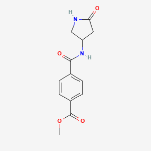 molecular formula C13H14N2O4 B2378417 Methyl 4-[(5-oxopyrrolidin-3-yl)carbamoyl]benzoate CAS No. 1351613-39-2