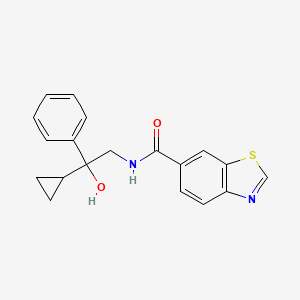 molecular formula C19H18N2O2S B2378422 N-(2-cyclopropyl-2-hydroxy-2-phenylethyl)-1,3-benzothiazole-6-carboxamide CAS No. 2034554-80-6