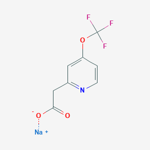 molecular formula C8H5F3NNaO3 B2378434 Sodium 2-[4-(trifluoromethoxy)pyridin-2-yl]acetate CAS No. 2197054-91-2