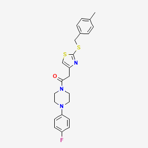 B2378441 1-(4-(4-Fluorophenyl)piperazin-1-yl)-2-(2-((4-methylbenzyl)thio)thiazol-4-yl)ethanone CAS No. 953959-43-8