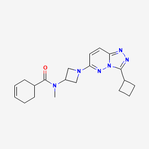 molecular formula C20H26N6O B2378449 N-(1-{3-cyclobutyl-[1,2,4]triazolo[4,3-b]pyridazin-6-yl}azetidin-3-yl)-N-methylcyclohex-3-ene-1-carboxamide CAS No. 2199041-42-2