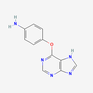 molecular formula C11H9N5O B2378457 4-((9H-purin-6-yl)oxy)aniline CAS No. 500282-25-7