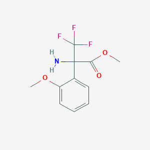 molecular formula C11H12F3NO3 B2378480 Methyl 2-amino-3,3,3-trifluoro-2-(2-methoxyphenyl)propanoate CAS No. 1781091-49-3