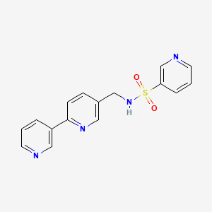 molecular formula C16H14N4O2S B2378489 N-([2,3'-bipyridin]-5-ylmethyl)pyridine-3-sulfonamide CAS No. 2034401-41-5