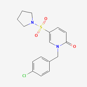1-(4-chlorobenzyl)-5-(pyrrolidin-1-ylsulfonyl)pyridin-2(1H)-one