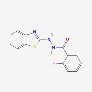 B2378548 2-fluoro-N'-(4-methyl-1,3-benzothiazol-2-yl)benzohydrazide CAS No. 851978-09-1