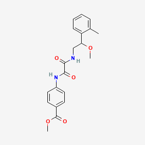 molecular formula C20H22N2O5 B2378553 Methyl 4-(2-((2-methoxy-2-(o-tolyl)ethyl)amino)-2-oxoacetamido)benzoate CAS No. 1797159-96-6