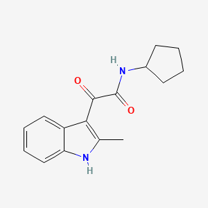molecular formula C16H18N2O2 B2378558 N-cyclopentyl-2-(2-methyl-1H-indol-3-yl)-2-oxoacetamide CAS No. 838886-56-9