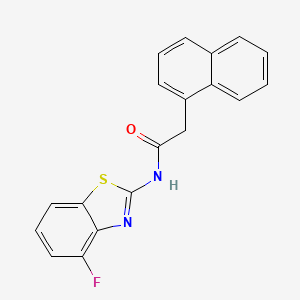 molecular formula C19H13FN2OS B2378581 N-(4-fluoro-1,3-benzothiazol-2-yl)-2-(naphthalen-1-yl)acetamide CAS No. 907974-37-2