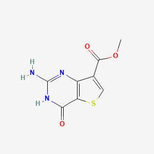molecular formula C8H7N3O3S B2378596 methyl 2-amino-4-oxo-1H,4H-thieno[3,2-d]pyrimidine-7-carboxylate CAS No. 2031261-05-7