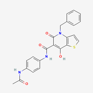 N-{(E)-[(3,5-dimethylphenyl)imino][(tetrahydrofuran-2-ylmethyl)amino]methyl}-1,3-benzodioxole-5-carboxamide