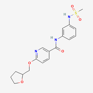 N-(3-(methylsulfonamido)phenyl)-6-((tetrahydrofuran-2-yl)methoxy)nicotinamide