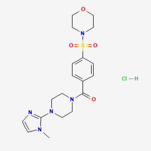 (4-(1-methyl-1H-imidazol-2-yl)piperazin-1-yl)(4-(morpholinosulfonyl)phenyl)methanone hydrochloride