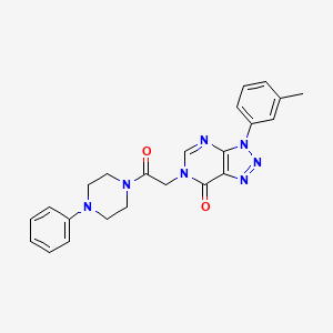6-(2-oxo-2-(4-phenylpiperazin-1-yl)ethyl)-3-(m-tolyl)-3H-[1,2,3]triazolo[4,5-d]pyrimidin-7(6H)-one