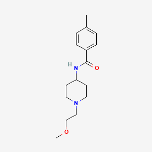 molecular formula C16H24N2O2 B2378645 N-[1-(2-Methoxyethyl)piperidin-4-YL]-4-methylbenzamide CAS No. 1421530-11-1