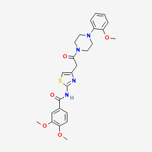 3,4-dimethoxy-N-(4-(2-(4-(2-methoxyphenyl)piperazin-1-yl)-2-oxoethyl)thiazol-2-yl)benzamide