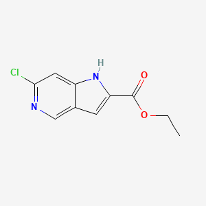 B2378648 6-Chloro-5-azaindole-2-carboxylic acid ethyl ester CAS No. 1140512-59-9; 1260381-43-8