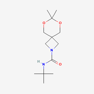 molecular formula C13H24N2O3 B2378649 N-tert-butyl-7,7-dimethyl-6,8-dioxa-2-azaspiro[3.5]nonane-2-carboxamide CAS No. 1396785-34-4